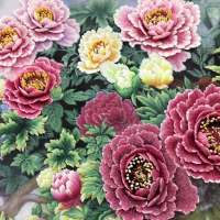 gemstone painting flower