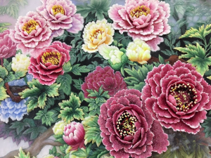 gemstone painting flower