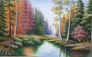 gemstone painting, piece of art, gemstone picture
