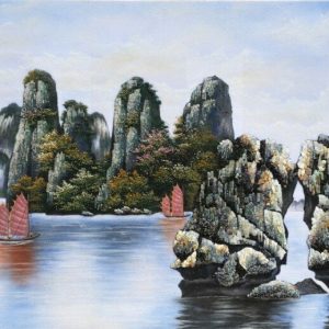 Gemstone painting - Halong's bay