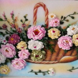 Gemstone painting - basket chrysanthemum