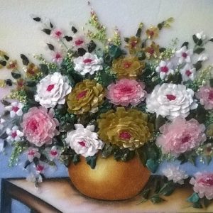 Gemstone painting - basket chrysanthemum 2