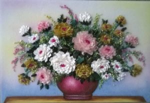 Gemstone painting - basket chrysanthemum 3
