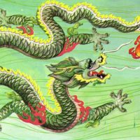 Gemstone painting - blue dragon