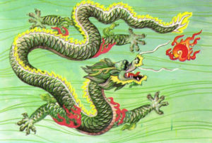 Gemstone painting - blue dragon