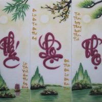 Gemstone painting - caligraphy 1