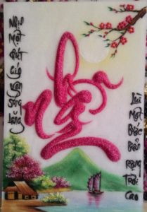 Gemstone painting - caligraphy 4