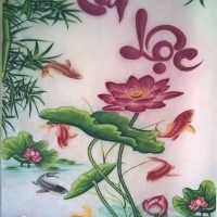 Gemstone painting - caligraphy 5
