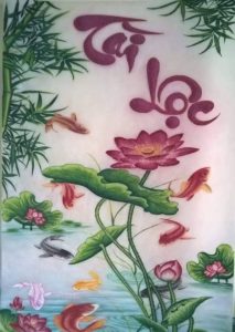 Gemstone painting - caligraphy 5