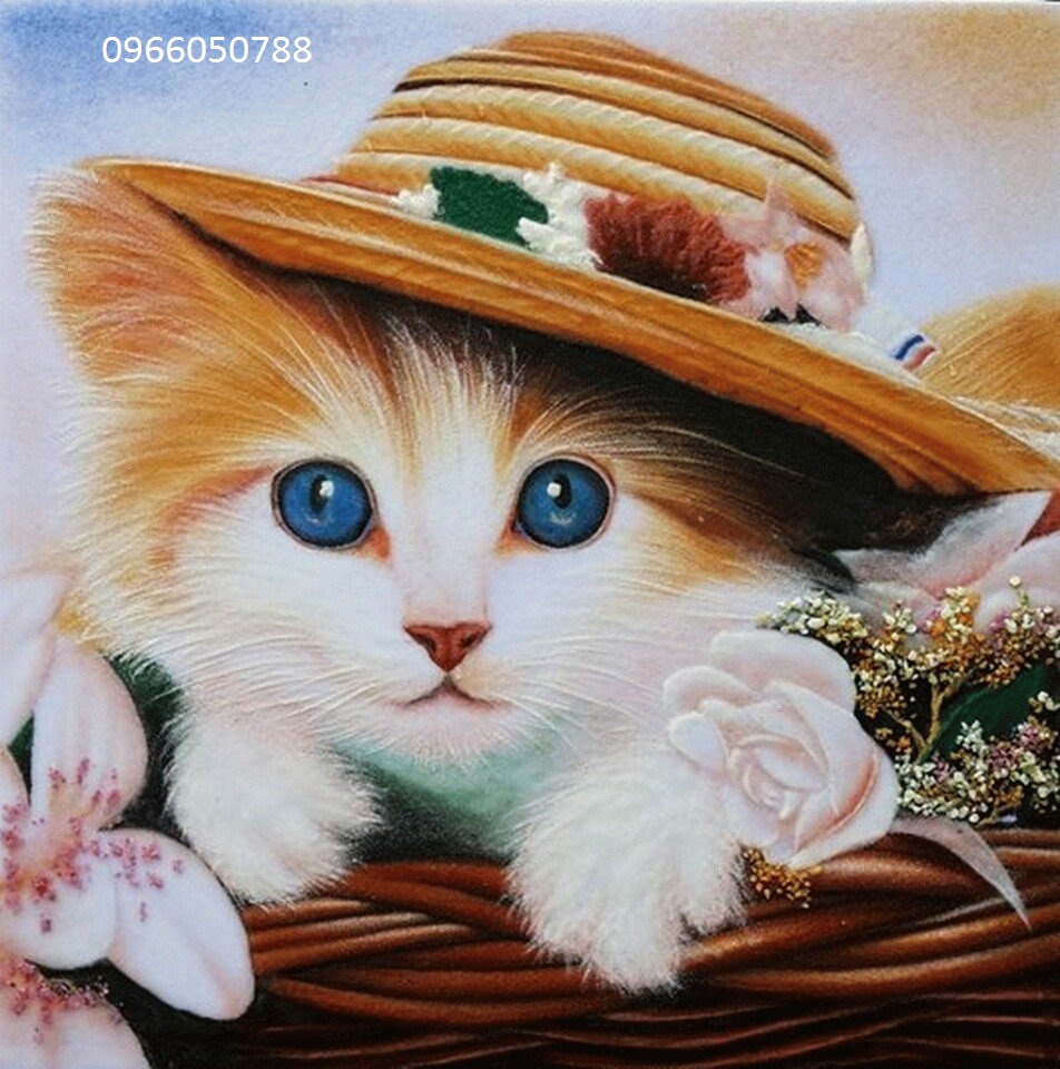 Gemstone painting - cat