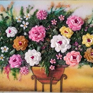 Gemstone painting - chrysanthemum 1