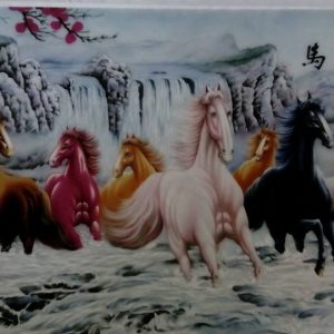 Gemstone painting - eight horse 1