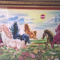 Gemstone painting - eight horse 11