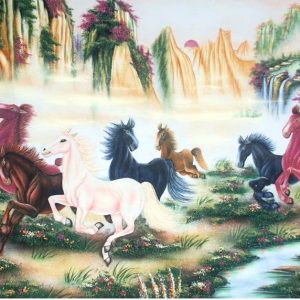 Gemstone painting - eight horse 7