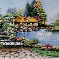 Gemstone painting - foreign landscape 10