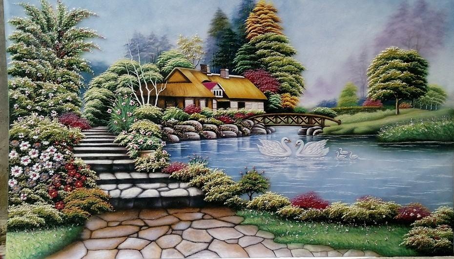 Gemstone painting - foreign landscape 10