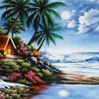 Gemstone painting - foreign landscape 18