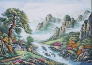 Gemstone painting - foreign landscape 23