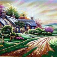 Gemstone painting - foreign landscape 24