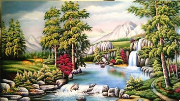 Gemstone painting - foreign landscape 8