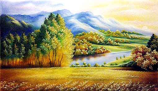 Gemstone painting - foreign landscape 51
