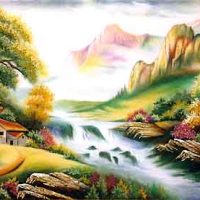 Gemstone painting - foreign landscape 52