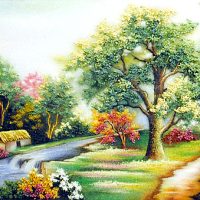 gemstone painting, piece of art, gemstone picture