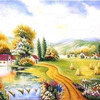Gemstone painting - foreign landscape 54
