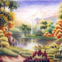 Gemstone painting - foreign landscape 58