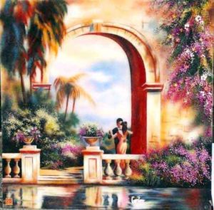Gemstone painting - foreign landscape 60