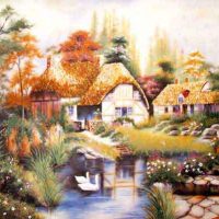 Gemstone painting - foreign landscape 61