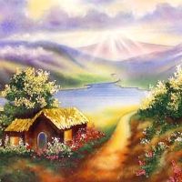 Gemstone painting - foreign landscape 66