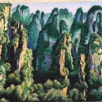 Gemstone painting - landscape foreign 68