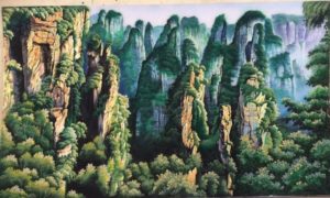 Gemstone painting - landscape foreign 68