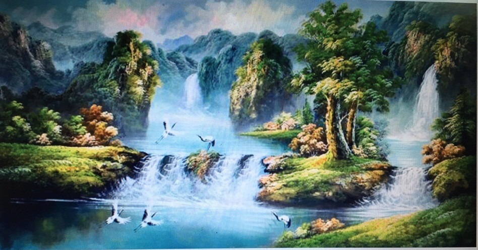 Gemstone painting - landscape vietnam 1
