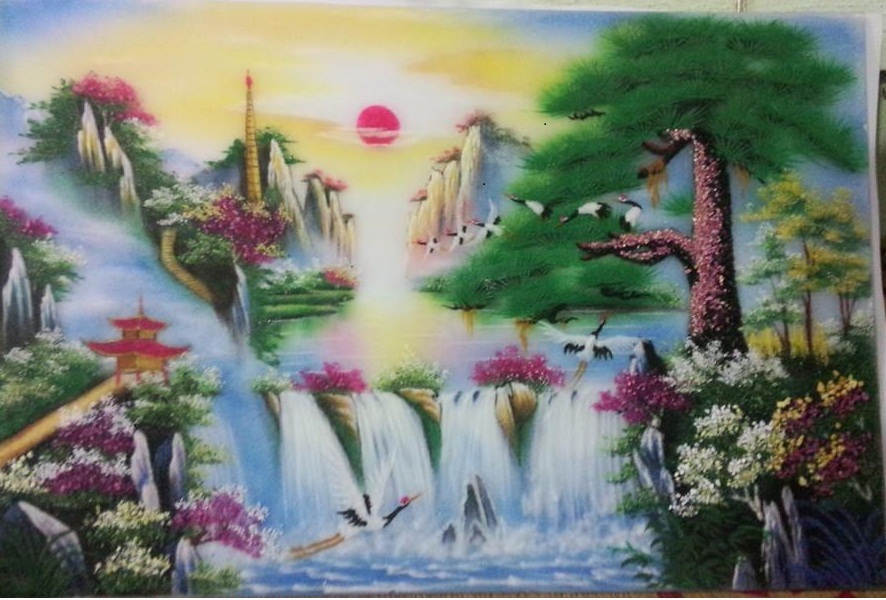 Gemstone painting - landscape Vietnam 3