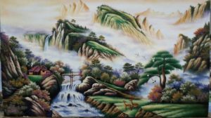 Gemstone painting - Vietnamese landscape 9