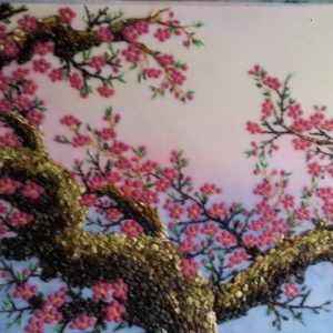 Gemstone painting - peach blossom 2
