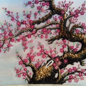 Gemstone painting - peach blossom 3