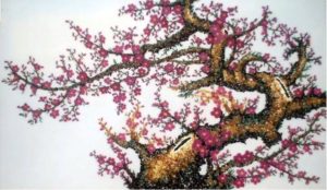 Gemstone painting - peach blossom