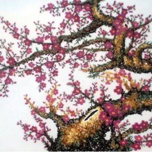 Gemstone painting - peach blossom