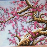 Gemstone painting - peach blossom 4