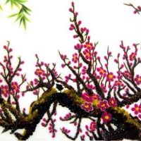 Gemstone painting - peach blossom 5
