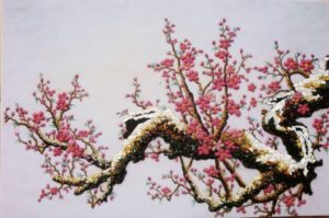 Gemstone painting - peach blossom 6