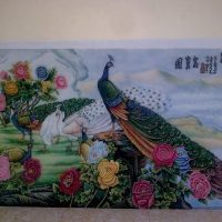 Gemstone painting - peacock 1