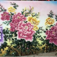 Gemstone painting - peony 10