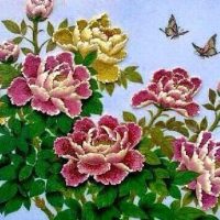 Gemstone painting - peony 2