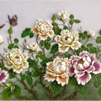 Gemstone painting - peony 6