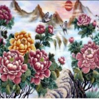 Gemstone painting - peony 7