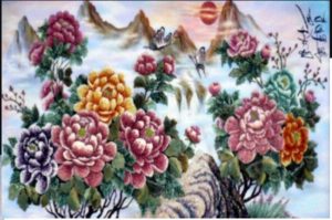 Gemstone painting - peony 7